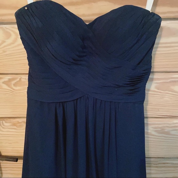 Azazie Yazmin Dark Navy bridesmaid dress - size 34 bust, 27.5 waist, 37.5 hips - Picture 9 of 12